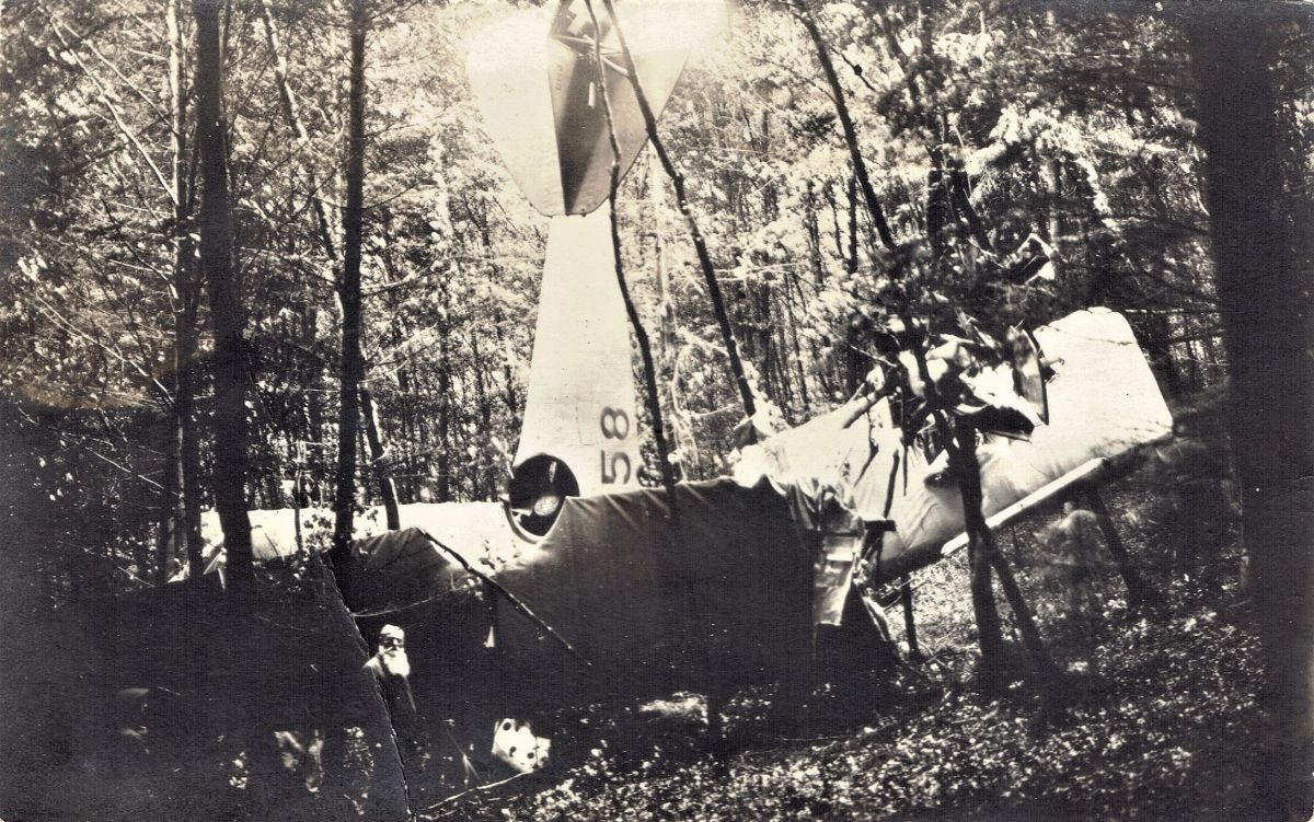 Ansichtskarte von Otelfingen: Flugzeugabsturz | 1926