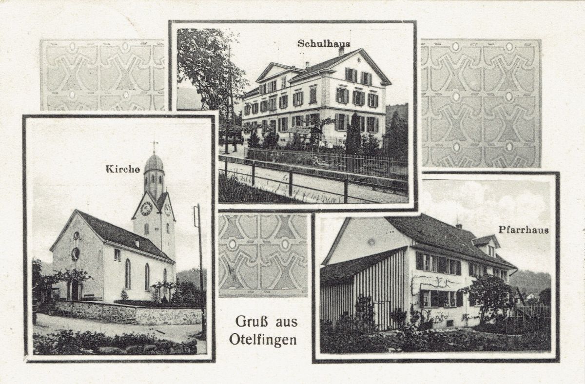 Ansichtskarte von Otelfingen: Dorfansicht | um 1910
