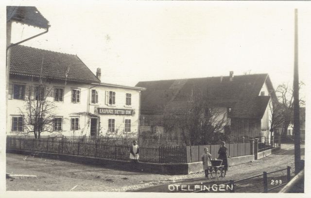 Postkarte von Otelfingen: Friedhofweg 2-4 1922