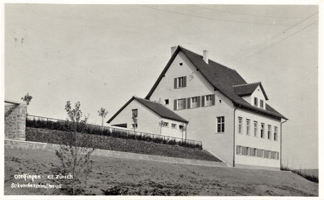 Ansichtskarte: Sekundarschulhaus Bühl | um 1935