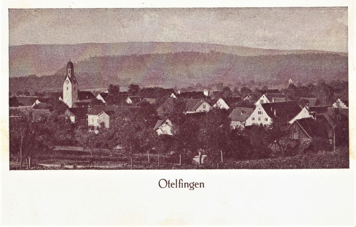 Ansichtskarte von Otelfingen: Dorfansicht 1920
