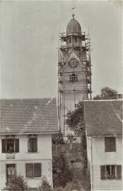 Postkarte von Otelfingen: Reformierte Kirche 1908