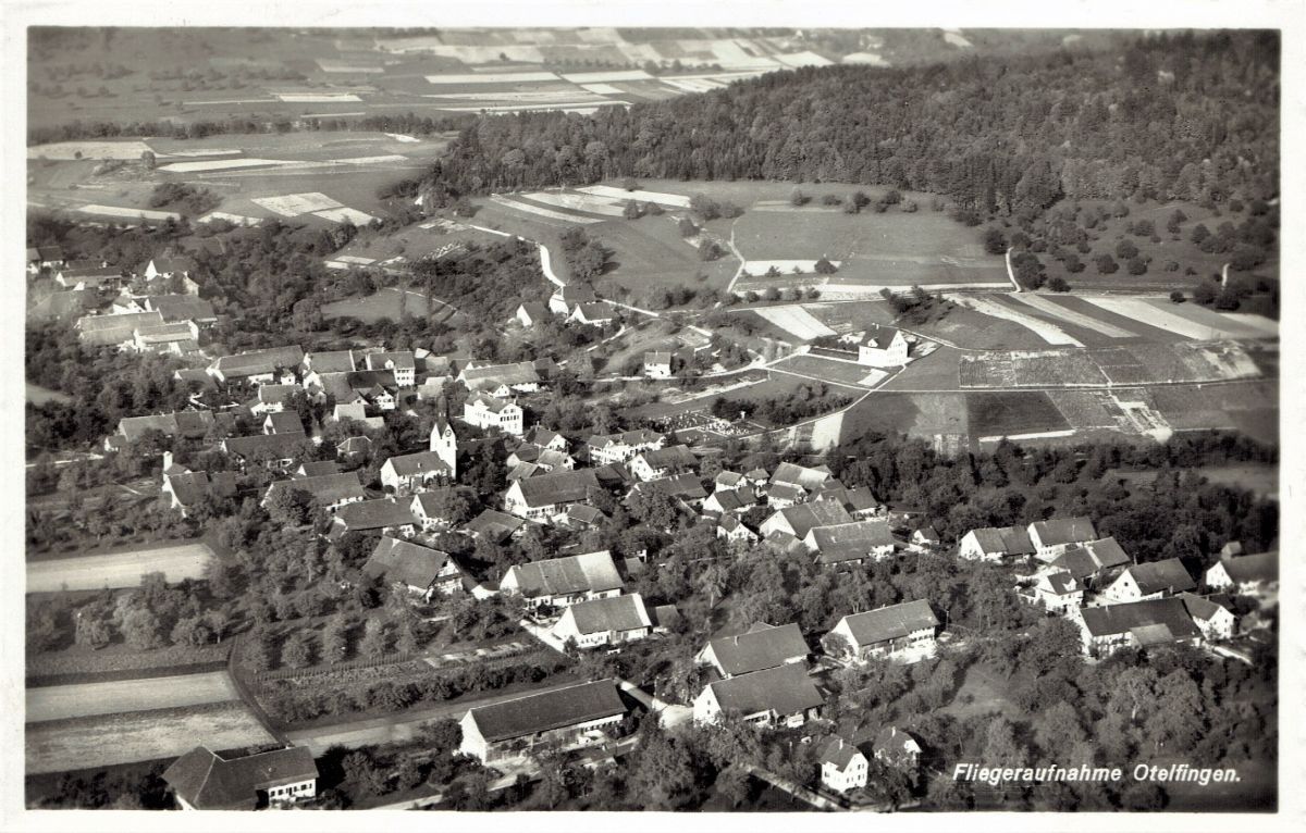 Ansichtskarte von Otelfingen: Flugaufnahme | um 1935