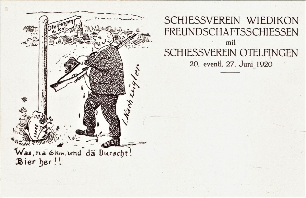 Ansichtskarte von Otelfingen: Freundschaftsschiessen | 1920