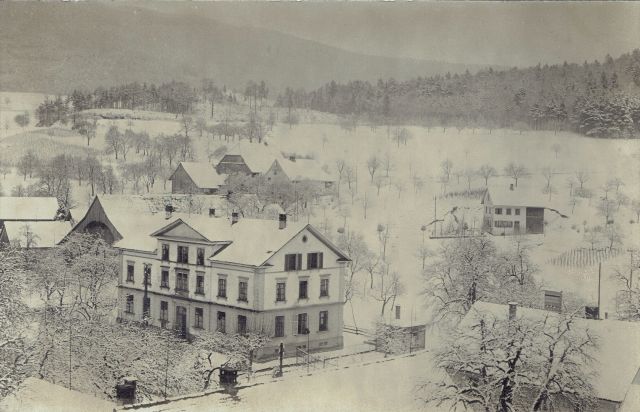 Postkarte von Otelfingen: Dorfansicht 1914