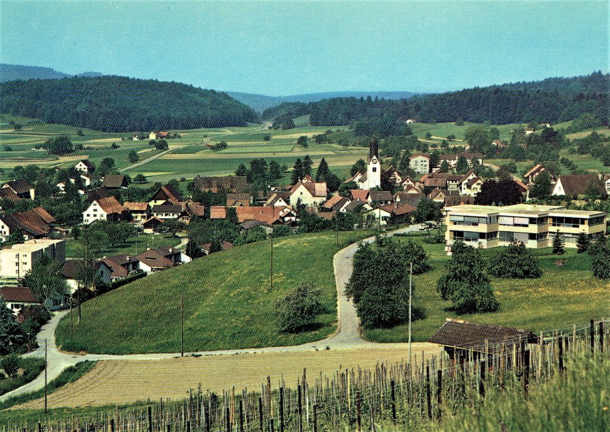 Ansichtskarte von Otelfingen: Dorfansicht | um 1975