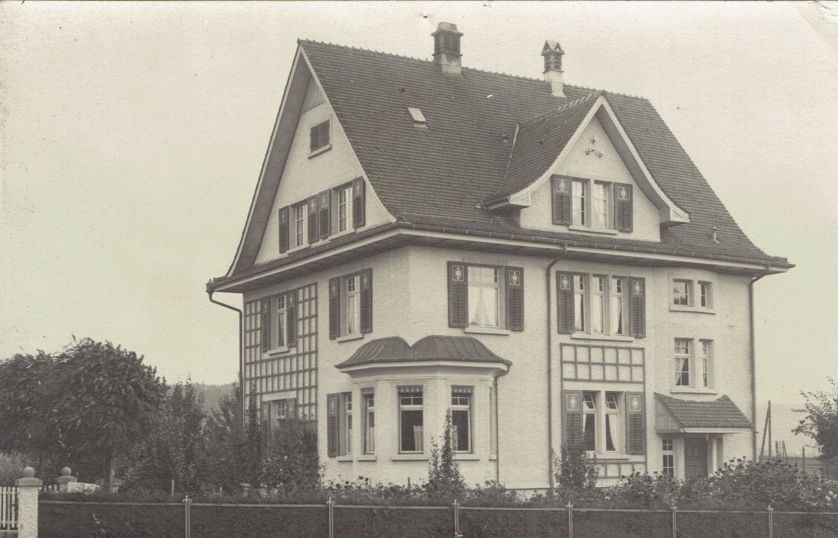 Ansichtskarte von Otelfingen: Bahnhofstrasse 46 | 1918