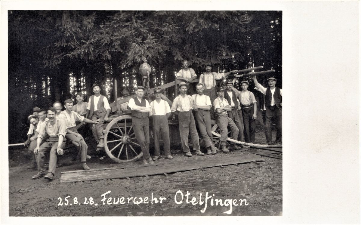 Ansichtskarte von Otelfingen: Feuerwehr | 1928