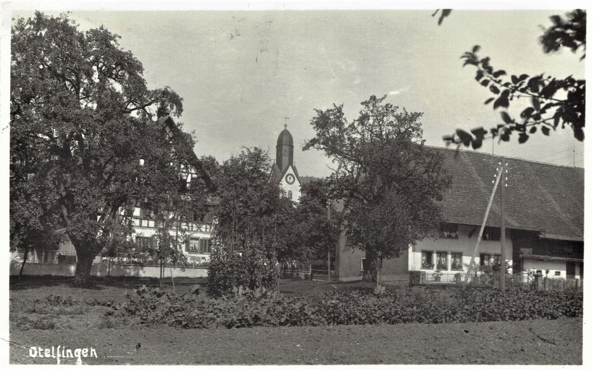 Ansichtskarte von Otelfingen: Dorfansicht | um 1925
