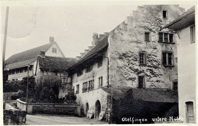 Postkarte von Otelfingen: Mühlegasse 2 um 1925