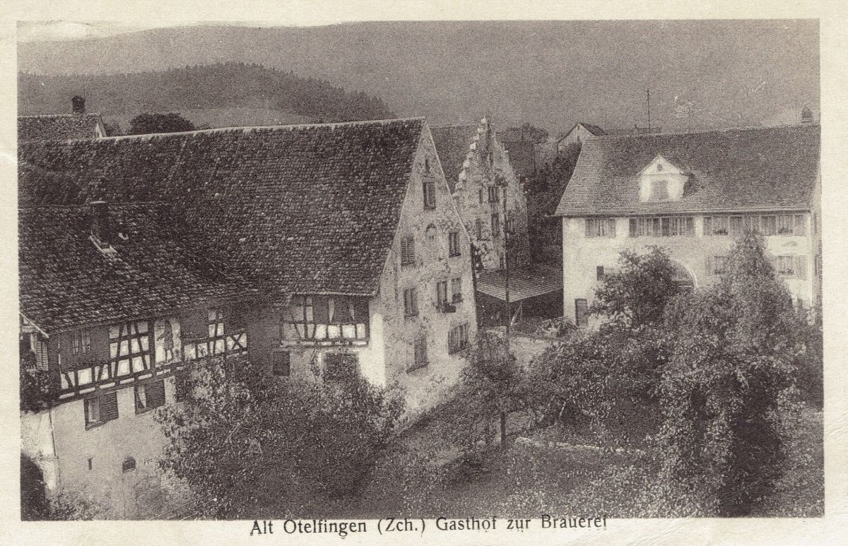 Ansichtskarte von Otelfingen: Dorfansicht | um 1915