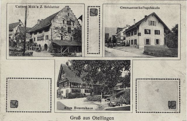 Postkarte von Otelfingen: Dorfansicht um 1910