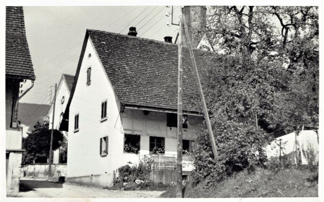 Postkarte von Otelfingen: Kirchgasse 5 1950