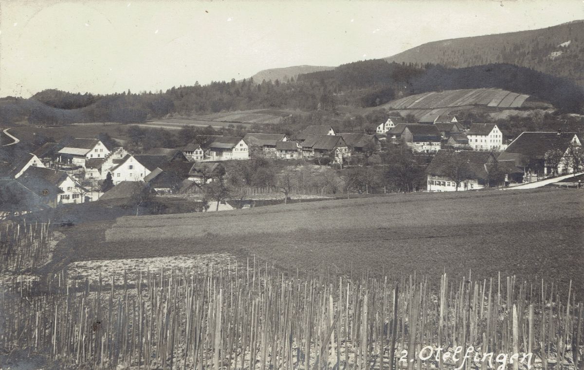Ansichtskarte von Otelfingen: Dorfansicht | um 1914