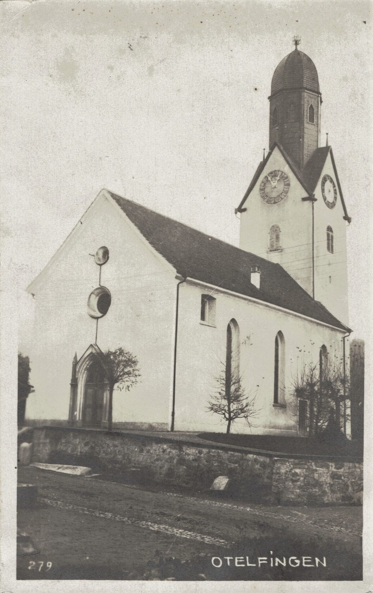 Ansichtskarte von Otelfingen: Reformierte Kirche | um 1924
