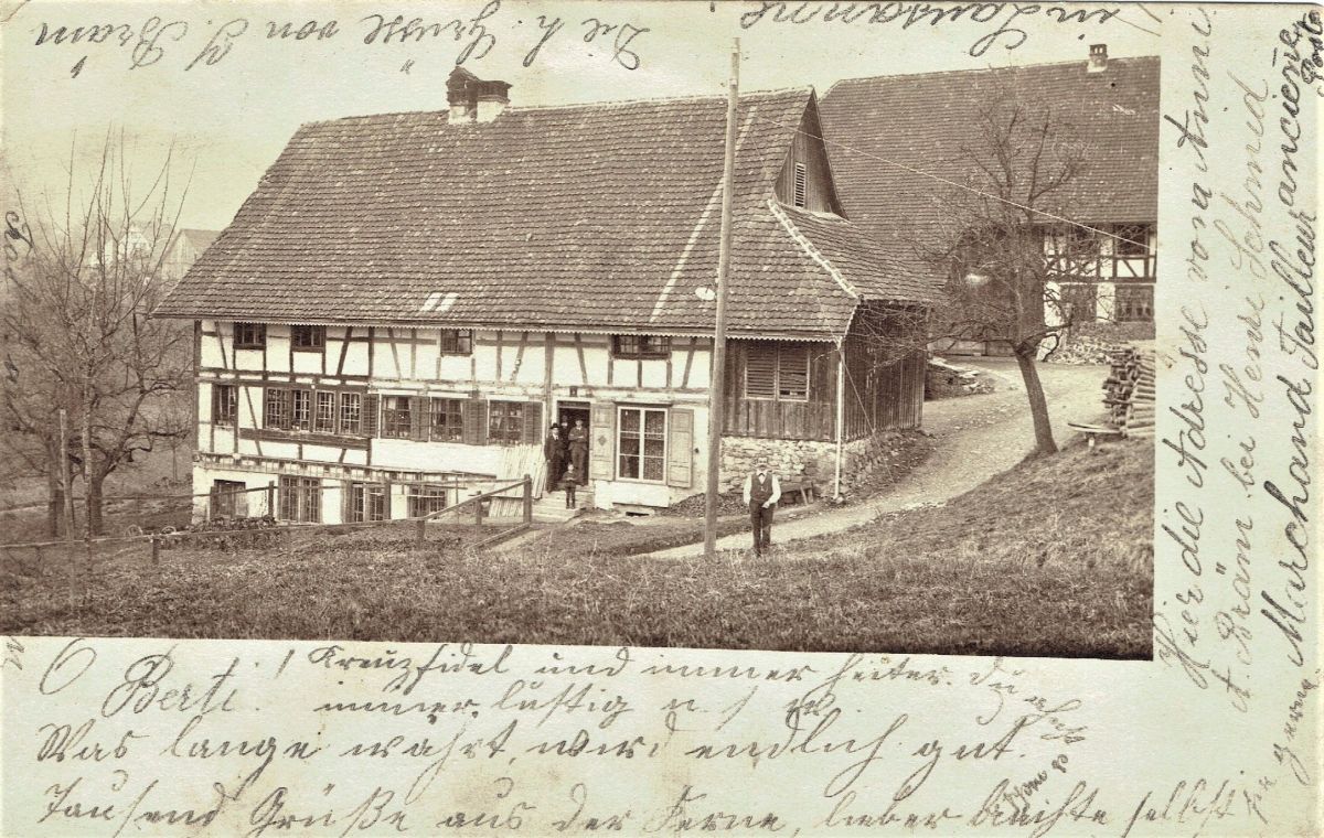 Ansichtskarte von Otelfingen: Sonnenrain 9-15 | um 1904