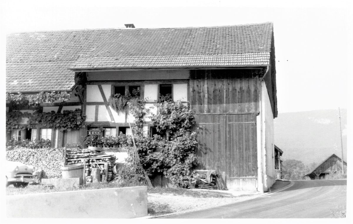 Ansichtskarte von Otelfingen: Oberdorfstrasse 26 | Bergstrasse 3 | 1961
