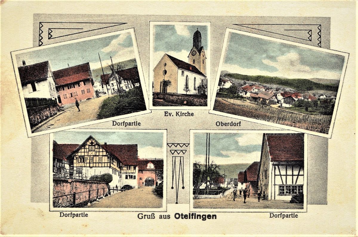 Ansichtskarte von Otelfingen: Dorfansicht | um 1905