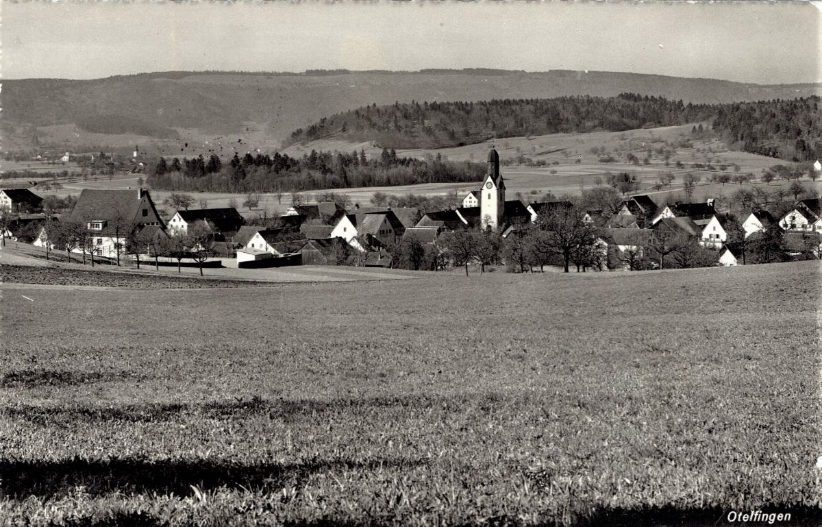 Ansichtskarte von Otelfingen: Dorfansicht | um 1939