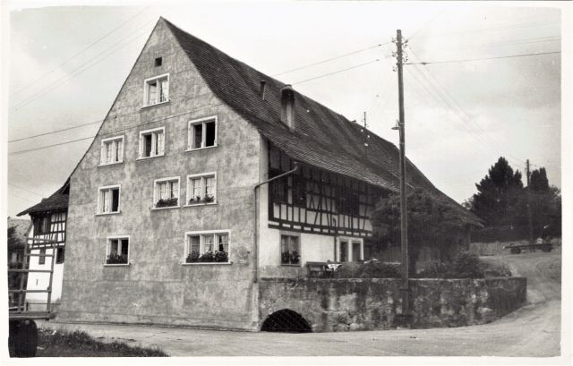 Postkarte von Otelfingen: Mühlegasse 1 1953