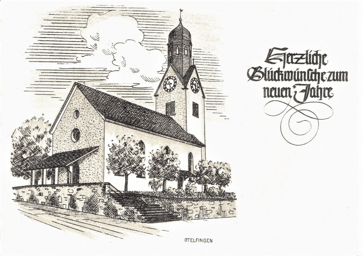 Ansichtskarte von Otelfingen: Reformierte Kirche | nach 1958