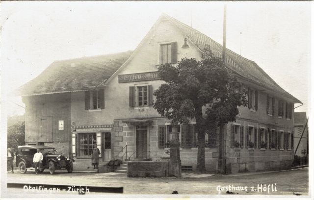 Postkarte von Otelfingen: Landstrasse 26 um 1925