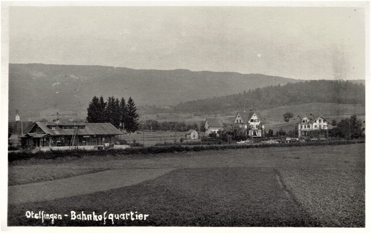 Ansichtskarte von Otelfingen: Dorfansicht | um 1925