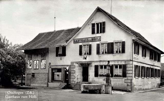 Postkarte von Otelfingen: Landstrasse 26 um 1940