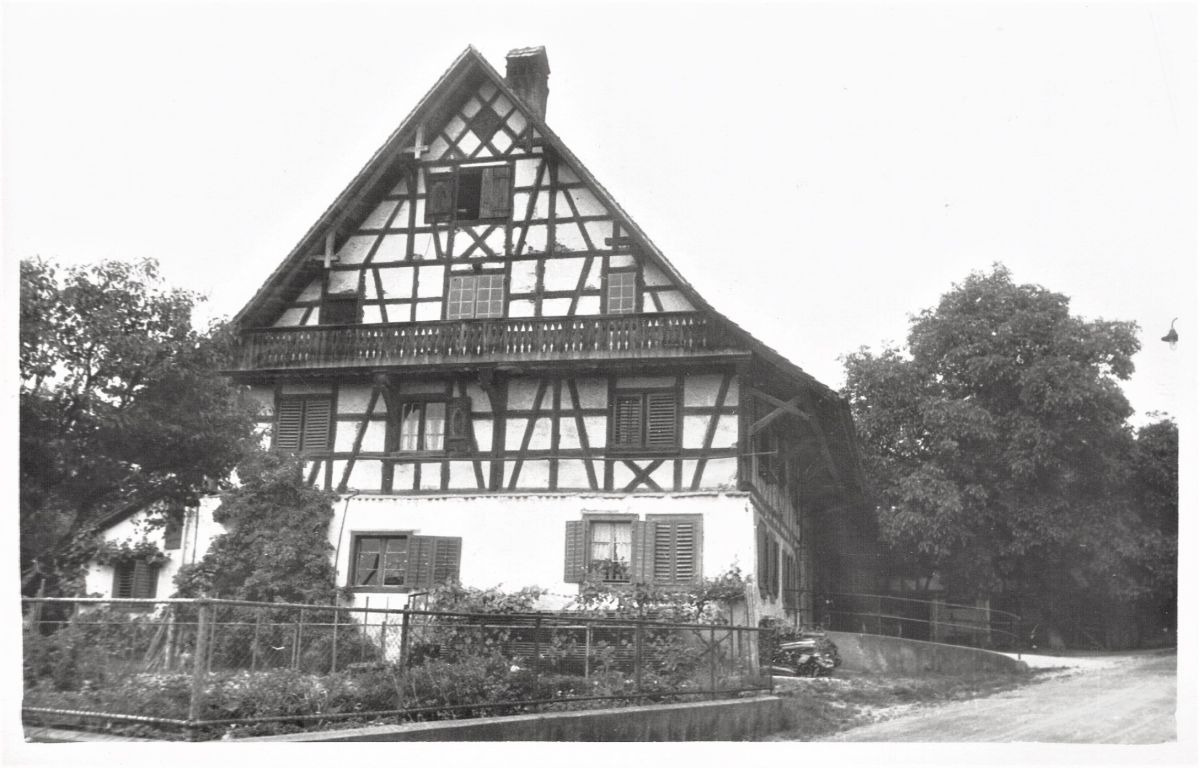 Ansichtskarte von Otelfingen: Hinterdorfstrasse 9 | 1953