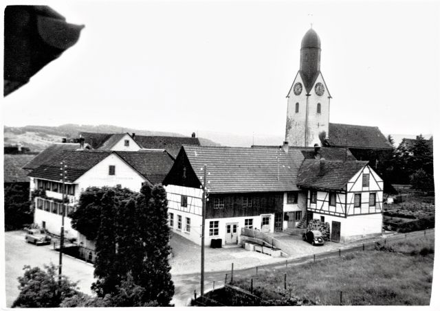 Postkarte von Otelfingen: Rütschigasse 1 und 3 1953