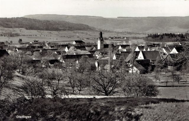 Postkarte von Otelfingen: Dorfansicht 1939