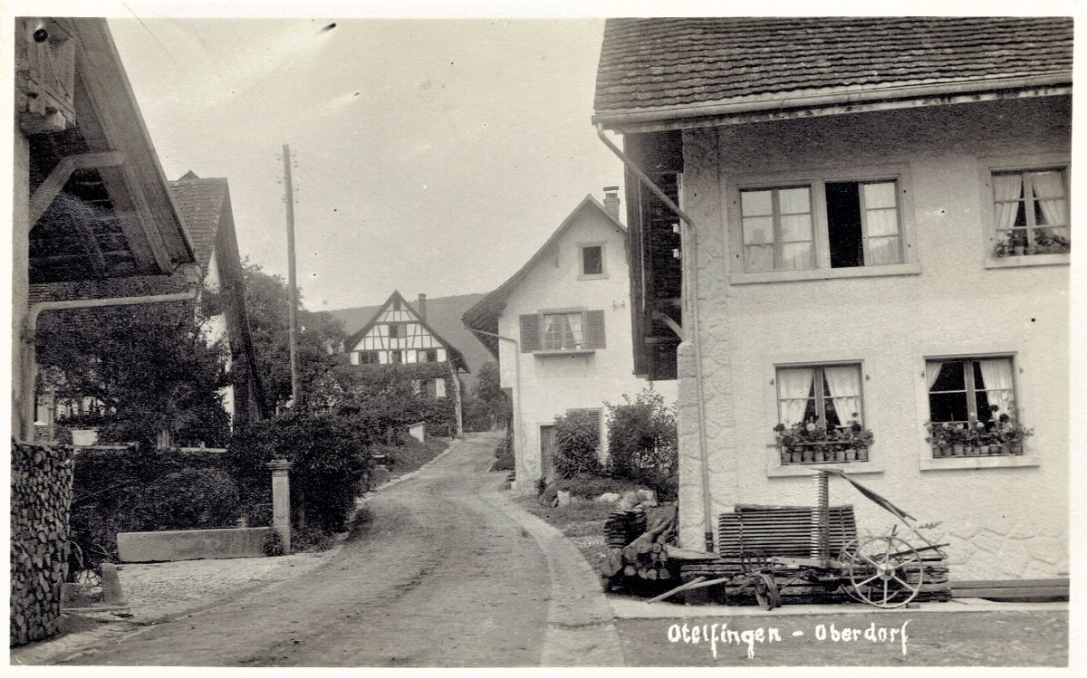 Ansichtskarte von Otelfingen: Dorfansicht | um 1925