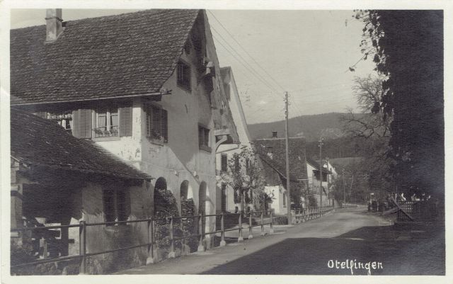 Postkarte von Otelfingen: Vorderdorfstrasse 19 um 1925