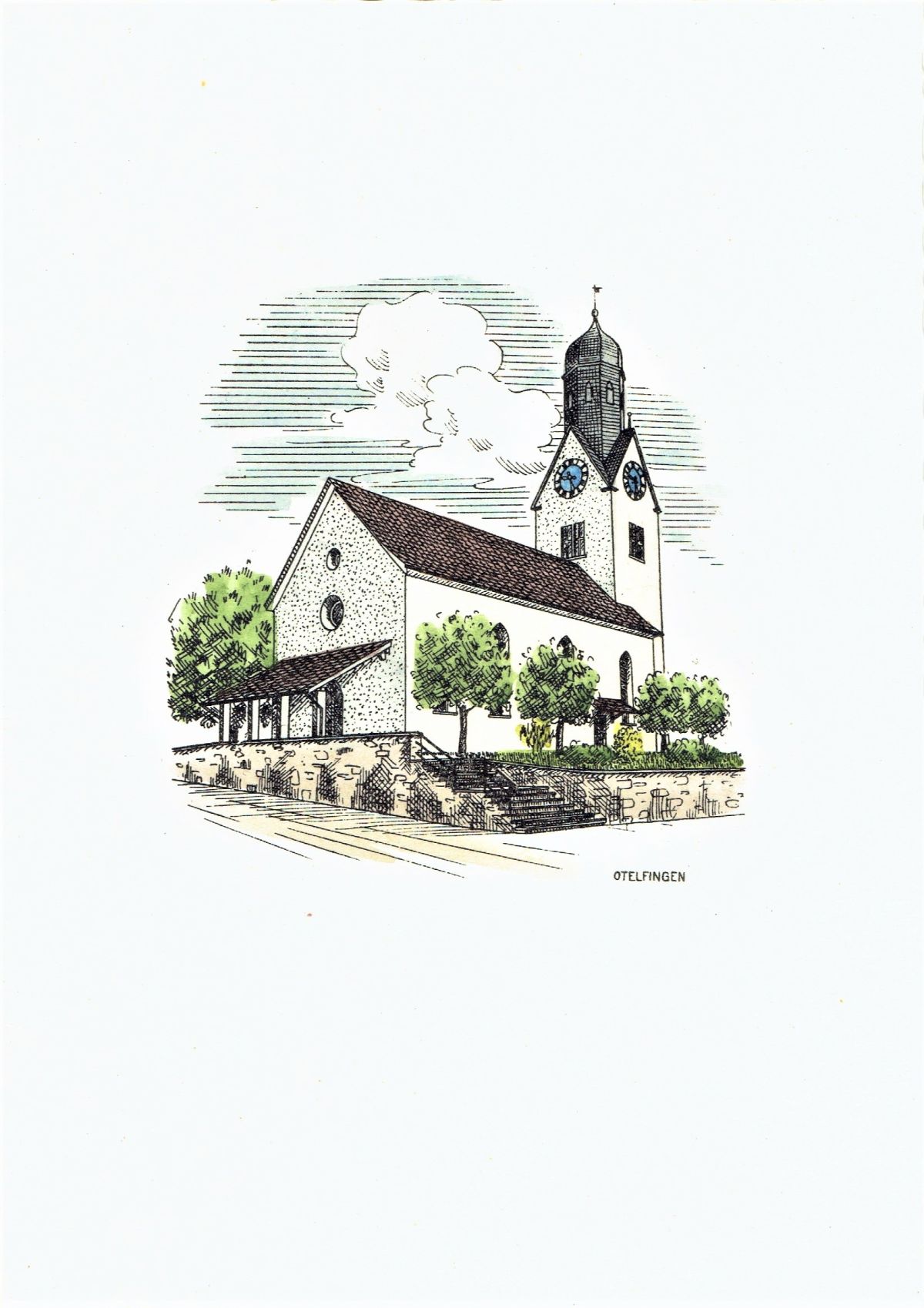 Ansichtskarte von Otelfingen: Reformierte Kirche | nach 1958