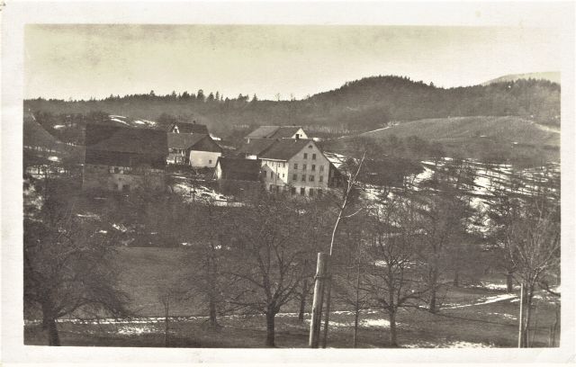 Postkarte von Otelfingen: Dorfansicht um 1925