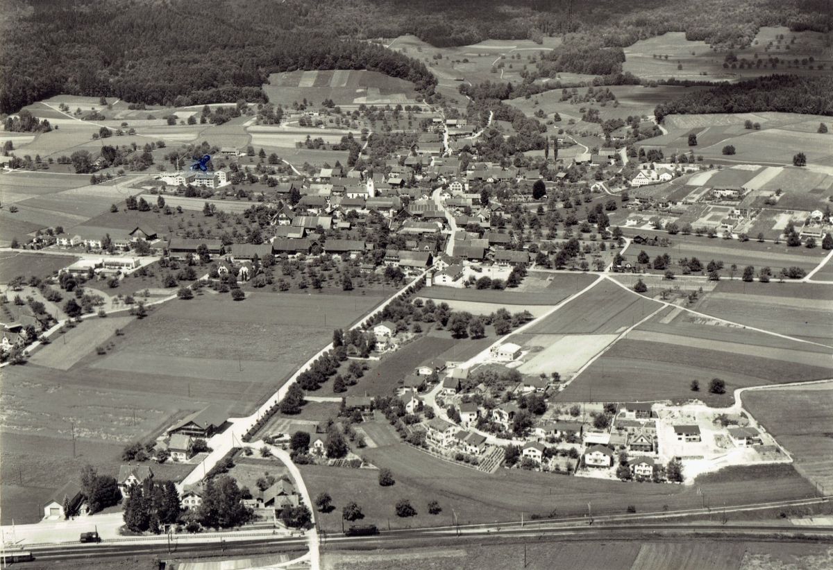 Ansichtskarte von Otelfingen: Flugaufnahme | 1963