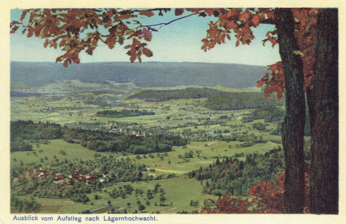 Ansichtskarte von Otelfingen: Panoramablick von der Lägern | um 1925