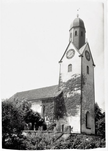 Postkarte von Otelfingen: Reformierte Kirche 1953