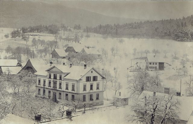Postkarte von Otelfingen: Dorfansicht 1914