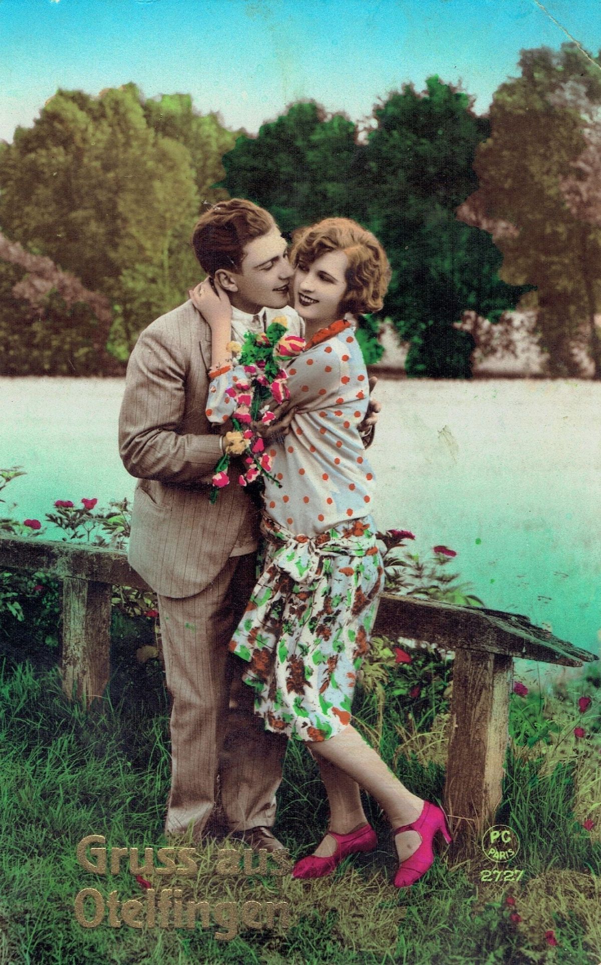 Ansichtskarte von Otelfingen: Kitschkarte | um 1920